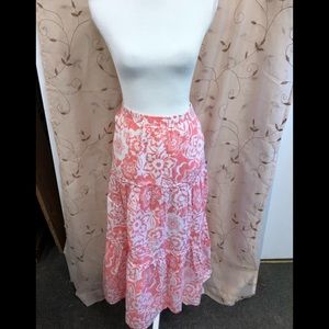 A-Line coral skirt